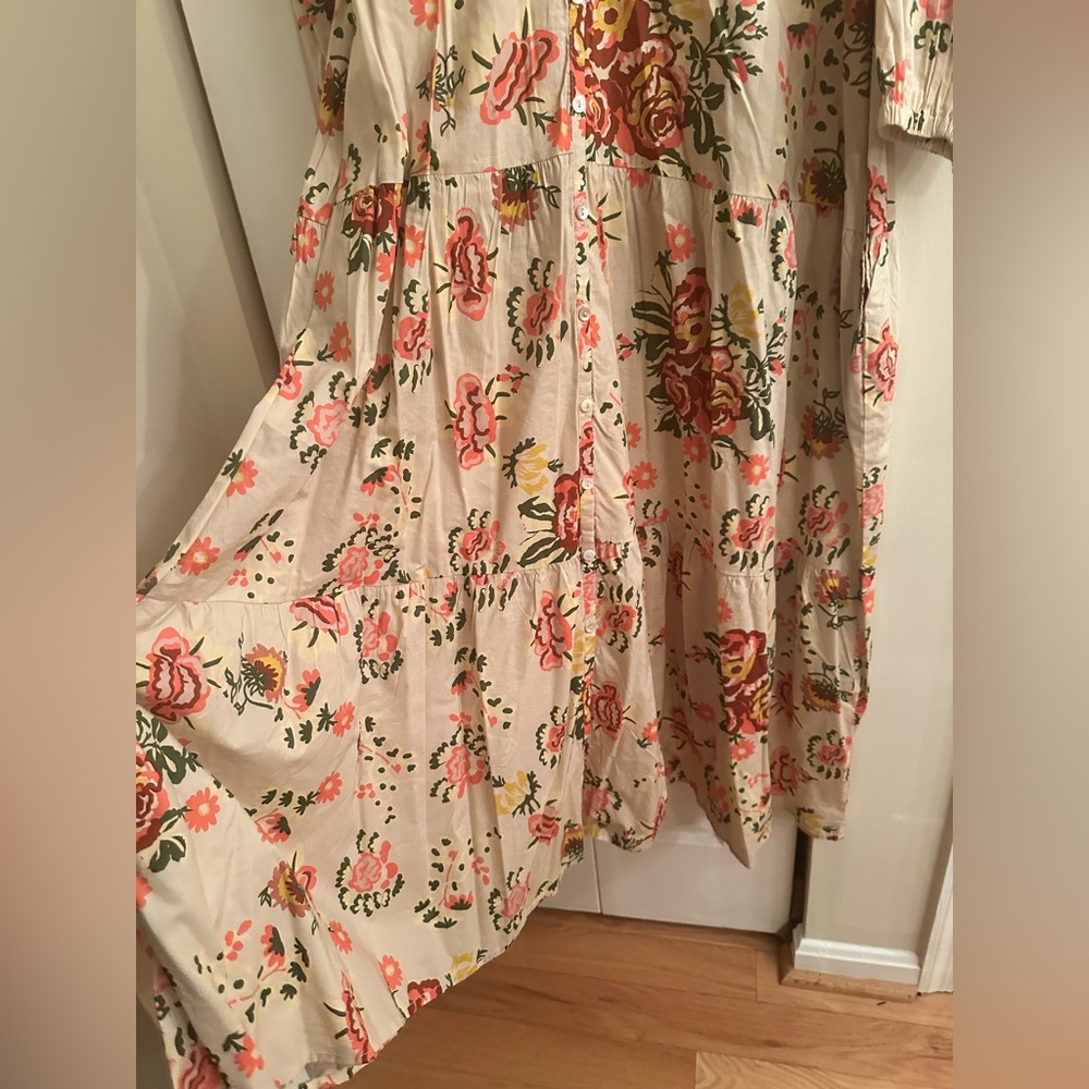 NWOT Khaadi Floral Tiered Cotton-Blend Maxi Dress. Size S can fit up to a M. - Picture 7 of 9